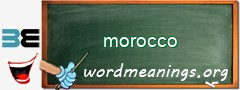 WordMeaning blackboard for morocco